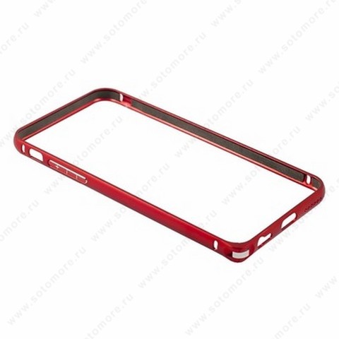 Бампер металлический для iPhone 6s/ 6 красный