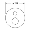 Duravit C.1 Смеситель термостатический для ванны скрытого монтажа (наружная часть круг) с запорным переключателем, цвет: хром C15200014010