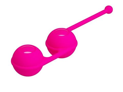 Ярко-розовые вагинальные шарики Kegel Tighten Up III - Baile Pretty Love BI-014493