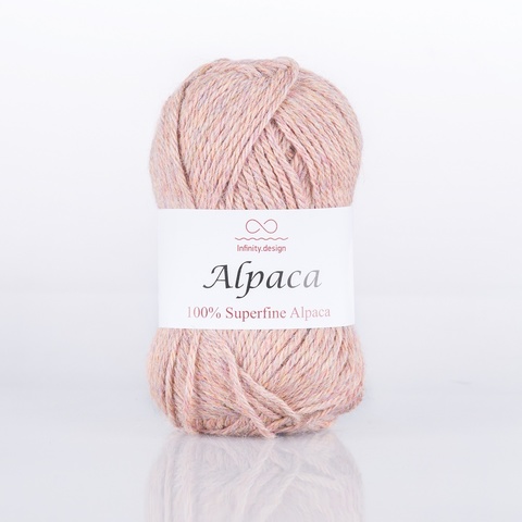 Пряжа Infinity Alpaca 0072 пудровый меланж