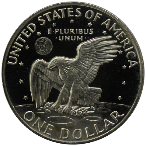 Proof. 1 доллар 1972 год. (S) США Эйзенхауэр (лунный)