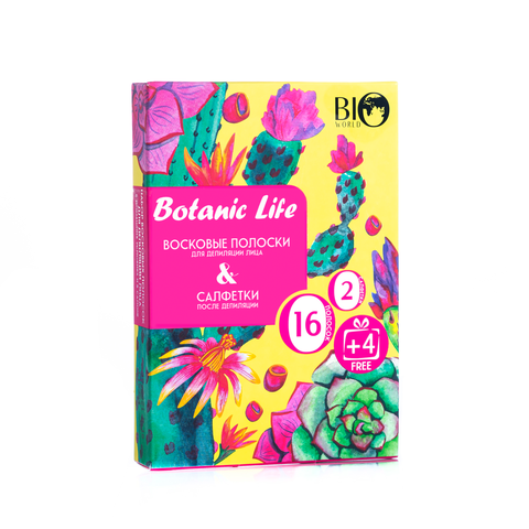 Bio World Secret Life Набор для депиляции Лица для чувствительной кожи*16шт+4шт акция