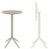 Стол пластиковый барный складной Siesta Contract Sky Folding Bar Table 60, бежевый
