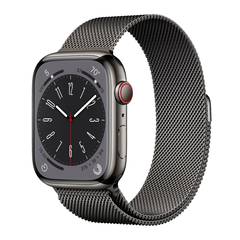 Умные часы Apple Watch Series 8 GPS + Cellular, 45mm, Stainless Steel Case with Graphite Milanese Loop (Графитовый)