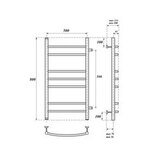 Полотенцесушитель водяной Point PN05558 П7 500x800 с боковым подключением 500, хром