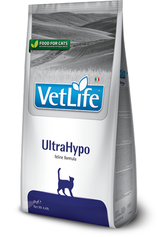 Farmina Vet Life ULTRAHYPO при аллергии, кошки, сухой, рыба (400 г)