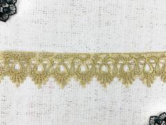 Кружево плетеное, ш. 4,5-5 см, светлая горчица