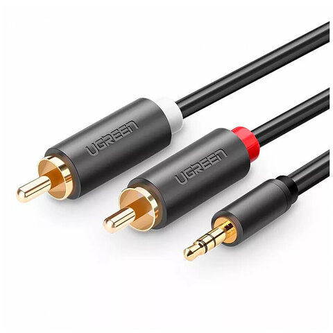 Кабель UGREEN 3.5mm Male to 2 RCA Male Audio Cable 5м серый AV102 (10513)