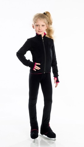 Термокостюм Калинка-2 (брюки, куртка) чёрный, с цветным полужемчугом