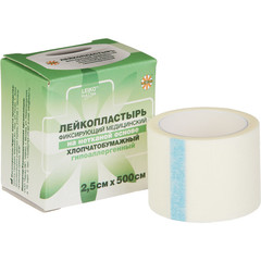 Пластырь фиксирующий Leiko plaster 2.5x500 см нетканая основа