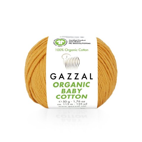 Пряжа Gazzal Organic Baby Cotton 418 оранжевый