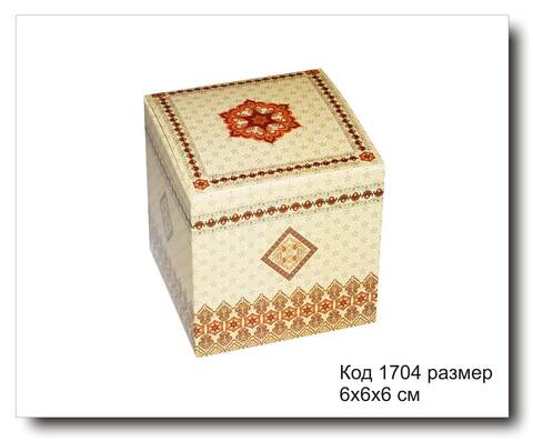 Коробочка подарочная кубик код 1704 размер 6х6х6 см