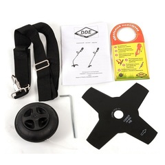 Триммер электрический DDE EB1000RD трим.головка+диск (1020 Вт, 39см, прям.вал, разьем. штанга, пл. пуск, 4.8кг) (Арт. EB1000RD)