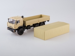 KAMAZ-43118 6x6 flatbed truck with awning beige 1:43 PAO KAMAZ