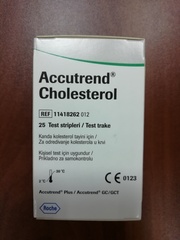 11418262012 Тест-полоски Аккутренд Холестерин (Accutrend Cholesterol) 25шт/уп Roche Diagnostics GmbH, Germany/Рош Диагностика Рус, Германия