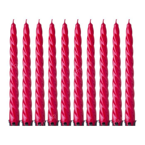 Свеча Adpal лакированная  высота 23 см - Красный
