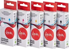 Набор струйных картриджей Sakura SI29BAB004 (521BK/521С/521M/521Y/521GY) для Canon PIXMA MP540/550/560,  MP620/630/640,  MP980/990, MX860/870, iP3600/4600/4700, водорастворимый тип чернил, 5 шт в наборе.