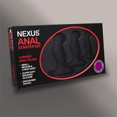 Набор из 3 массажеров простаты чёрного цвета NEXUS ANAL STARTER KIT - 