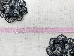 Лента парча, ш. 0,6 см, розовый