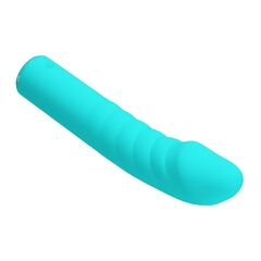 Аквамариновый вибромассажёр Rylan - 16 см. - 