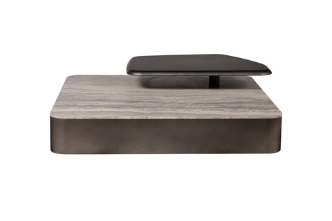 Стол журнальный 110х110х35см Garda Decor серый