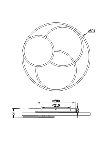 Потолочный светодиодный светильник Freya Cosmic Market FR10015CL-L94WB