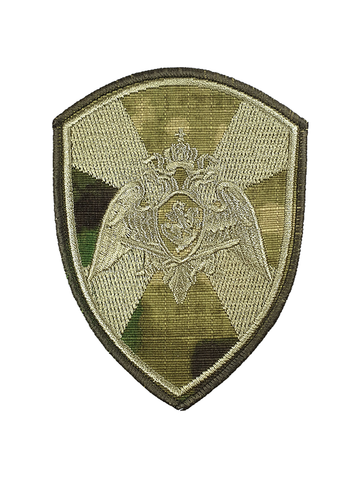 Шеврон Росгвардия вышитый орёл щит (мох)