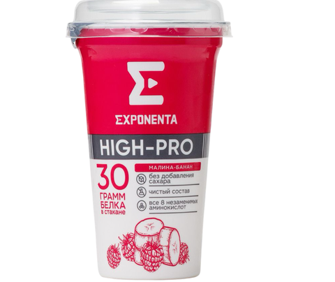 Напиток Exponenta High-pro малина-банан 250 г, шт