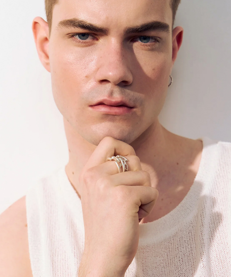 Кольцо signature links double line