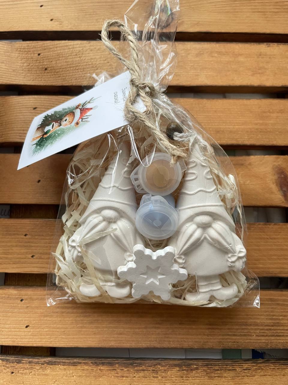 Набор. Гномы-сказочники. Фигурки для росписи. Подвески GN-307