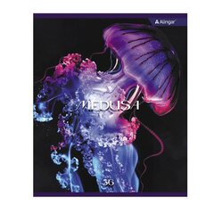 
          Тетрадь 36 л., А5, клетка, Alingar "Медузы", скрепка, второй блок, мелованный картон (стандарт), 4 дизайна в пленке т/у