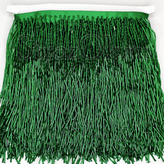 Купить бахрому из стекляруса Erinite Зелёная в интернет-магазине Strazok.ru