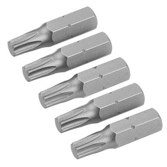 TOLSEN (TT20279) Набор вставок (бит) торцевых 1/4", Torx, T30, 25 мм, 5 предметов