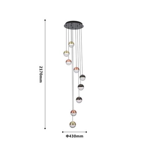 Подвесной светодиодный светильник Favourite Luna 4371-9P