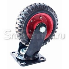 Большегрузная поворотная колесная опора PRS 250 (250 мм), литая резина с протектором