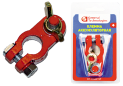 Клемма General Technologies для аккумулятора "+" GT-M040015P (свинец)  12/ 108