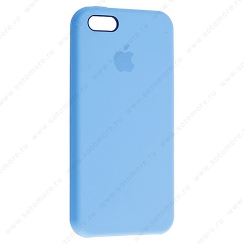 Накладка Silicone Case для Apple iPhone SE/ 5s/ 5 голубой