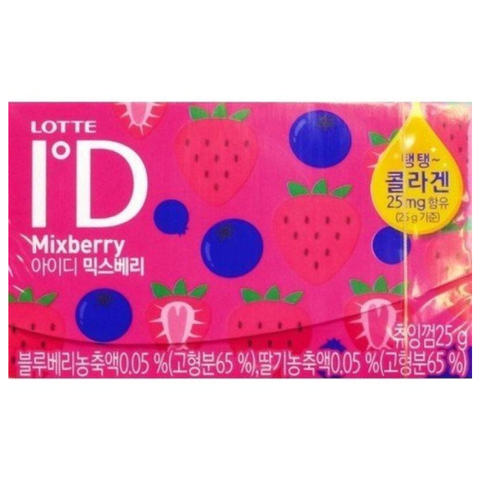 Жевательная резинка ягодный микс ID Mix Berry Lotte, 25 гр