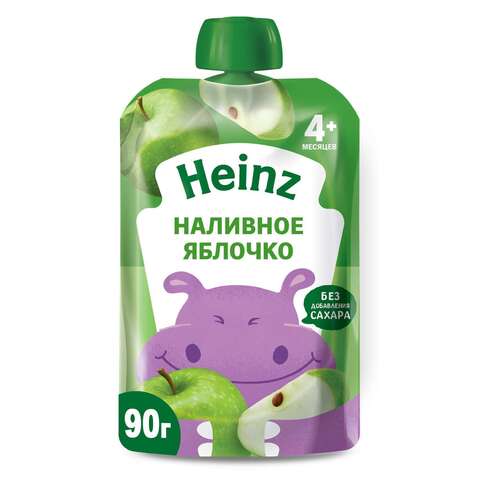 Пюре Heinz яблоко пауч 90 гр. (4+ мес.)