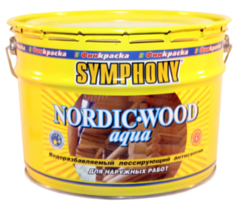 SYMPHONY NORDIC-WOOD Aqua – водоразбавляемый лессирующий антисептик с добавлением льняного масла