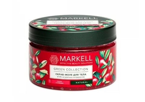 Markell Natural Line Скраб-желе для тела сахар+клюква 280г