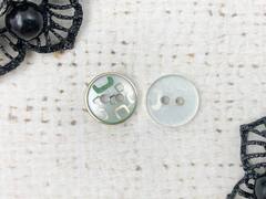Пуговицы, d 1,25 см, 2 прокола, белый