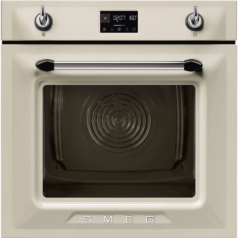 SMEG SOP6902S2PP Многофункциональный духовой шкаф с пароувлажнением и пиролизом, 60 см, 12 функций, цвет кремовый