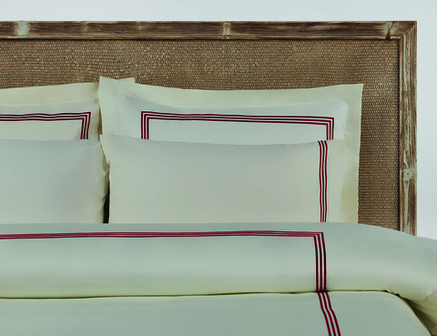 Наволочка 50х70 L'appartement Toscana слоновая кость/красная