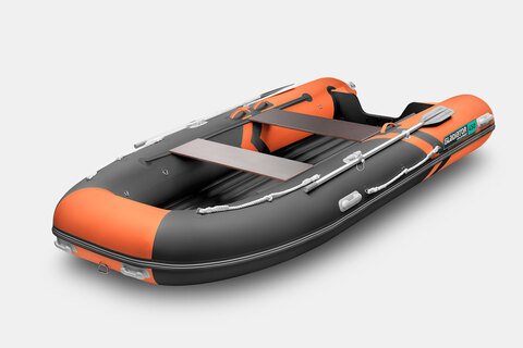 Надувная лодка GLADIATOR E450S оранжево-темносерая