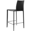 Полубарный стул Rolf черная кожа