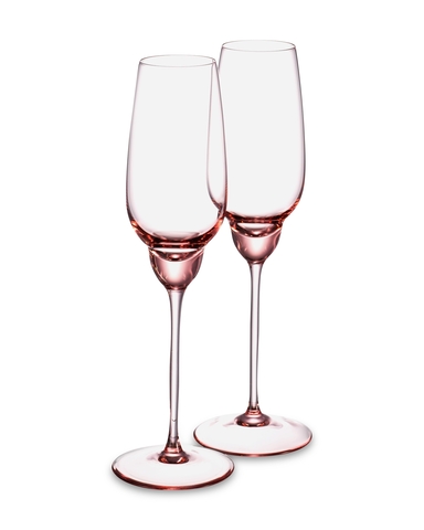 Набор фужеров для игристого вина 2шт 240мл Klimchi Тени розовый