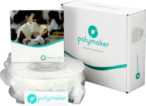 Пластик для 3D-принтера PolyMaker PolyLite PLA, 1.75 мм, 1 кг, Белый