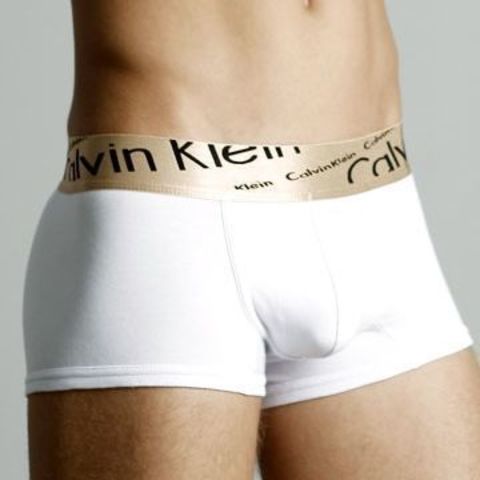 Мужские трусы боксеры белые с косой резинкой черные буквы Calvin Klein Bronze Boxer Italics White