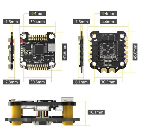 Полётный контроллер SpeedyBee F405 V3 BLS + ESC 50A Stack